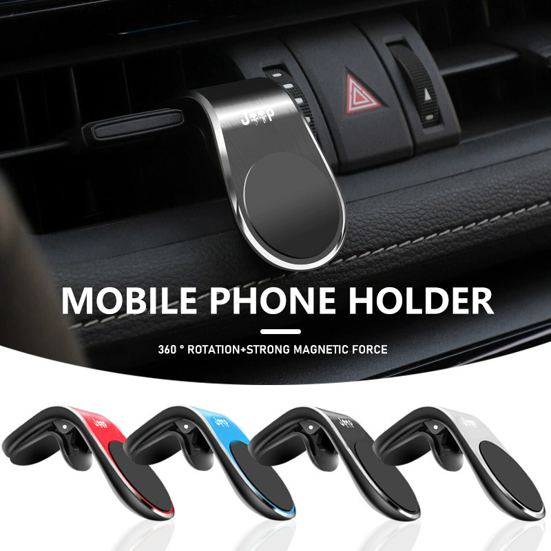 Magnetic Phone Holder For Car Vent - ที่ยึดโทรศัพท์แบบหมุนได้ด้วยแม่เหล็กสำหรับรถจี๊ป-JK JL Cherokee Patriot Liberty Commander