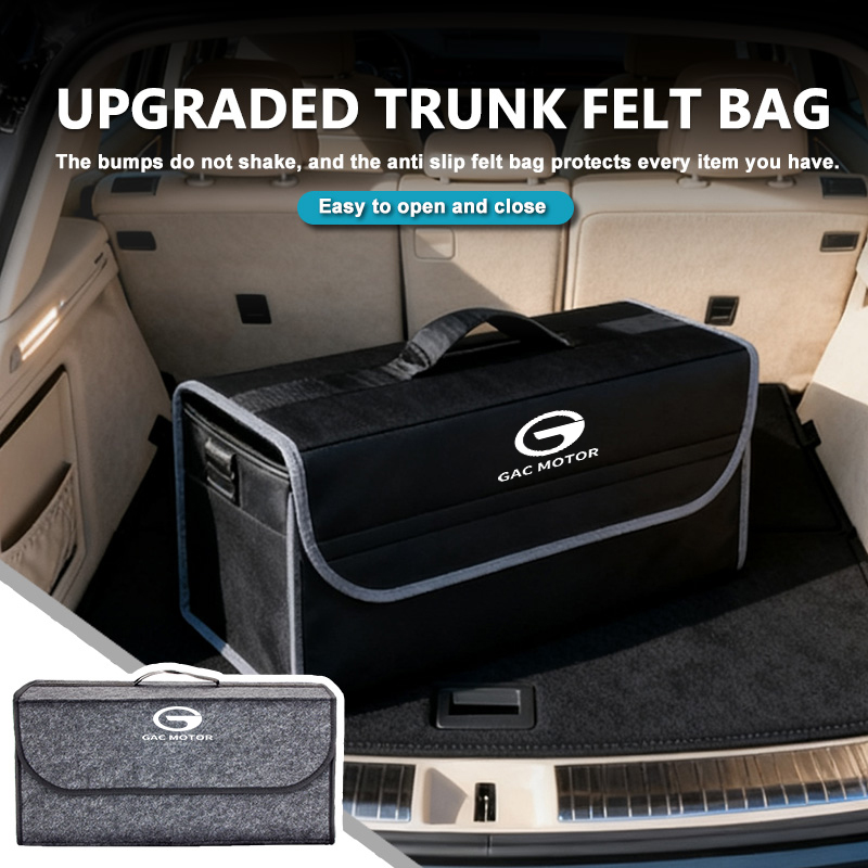 Car Trunk Organizer Foldable Storage Box - กล่องเก็บของท้ายรถแบบพับได้ ทำจากผ้าสักหลาด สำหรับรถยนต์ GAC MOTOR รุ่น