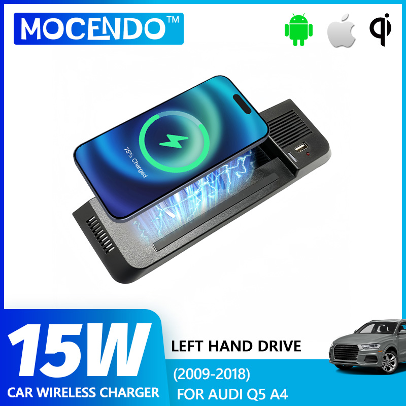 Wireless Car Charger Mount Fast Charging - ที่ชาร์จไร้สายในรถยนต์สำหรับ Audi A4 B8 B9 A4
