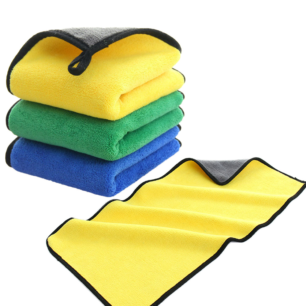 Microfiber Car Drying Towel Super Absorbent - ผ้าเช็ดรถไมโครไฟเบอร์ ผ้าเนื้อนุ่ม ซึมซับน้ำได้ดี แห้งเร็ว ผ้าเช็ดทำความสะอาดรถยนต์ระดับมืออาชีพ อุปกรณ์ล้างรถ