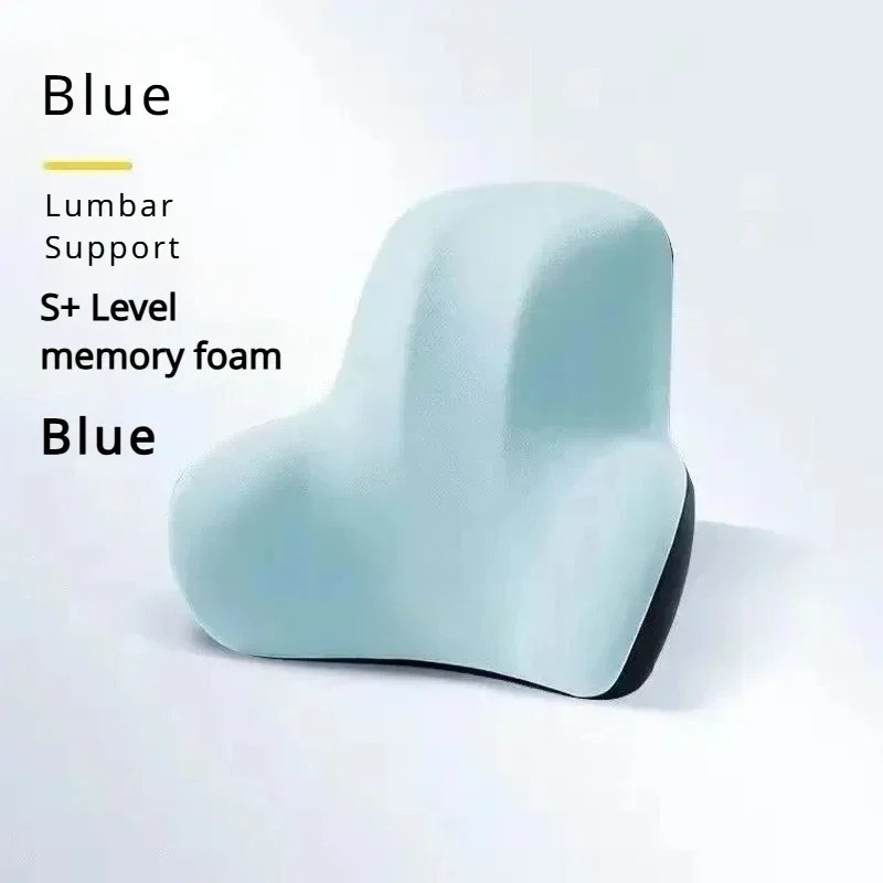 Memory Foam Car Neck Pillow Lumbar Support - เบาะรองหลังเมมโมรี่โฟมแบบออร์โธปิดิกส์รุ่นปรับปรุงปี 2025 สำหรับเบาะรถยนต์ เก้าอี้สำนักงาน เก้าอี้เกมมิ่ง