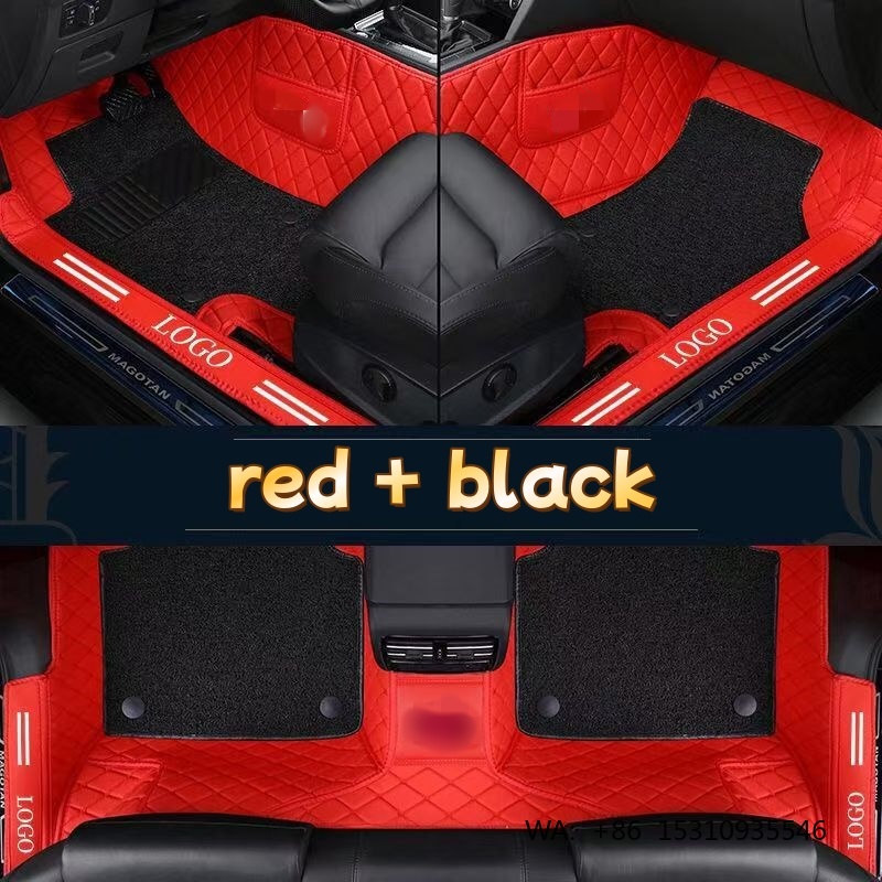 Car Floor Mats Universal Waterproof Leather - แผ่นรองพื้นรถยนต์หนัง PVC คุณภาพสูง ป้องกันน้ำได้ ครอบคลุมเต็มพื้นที่ ใช้ได้กับรถยนต์ทุกประเภท