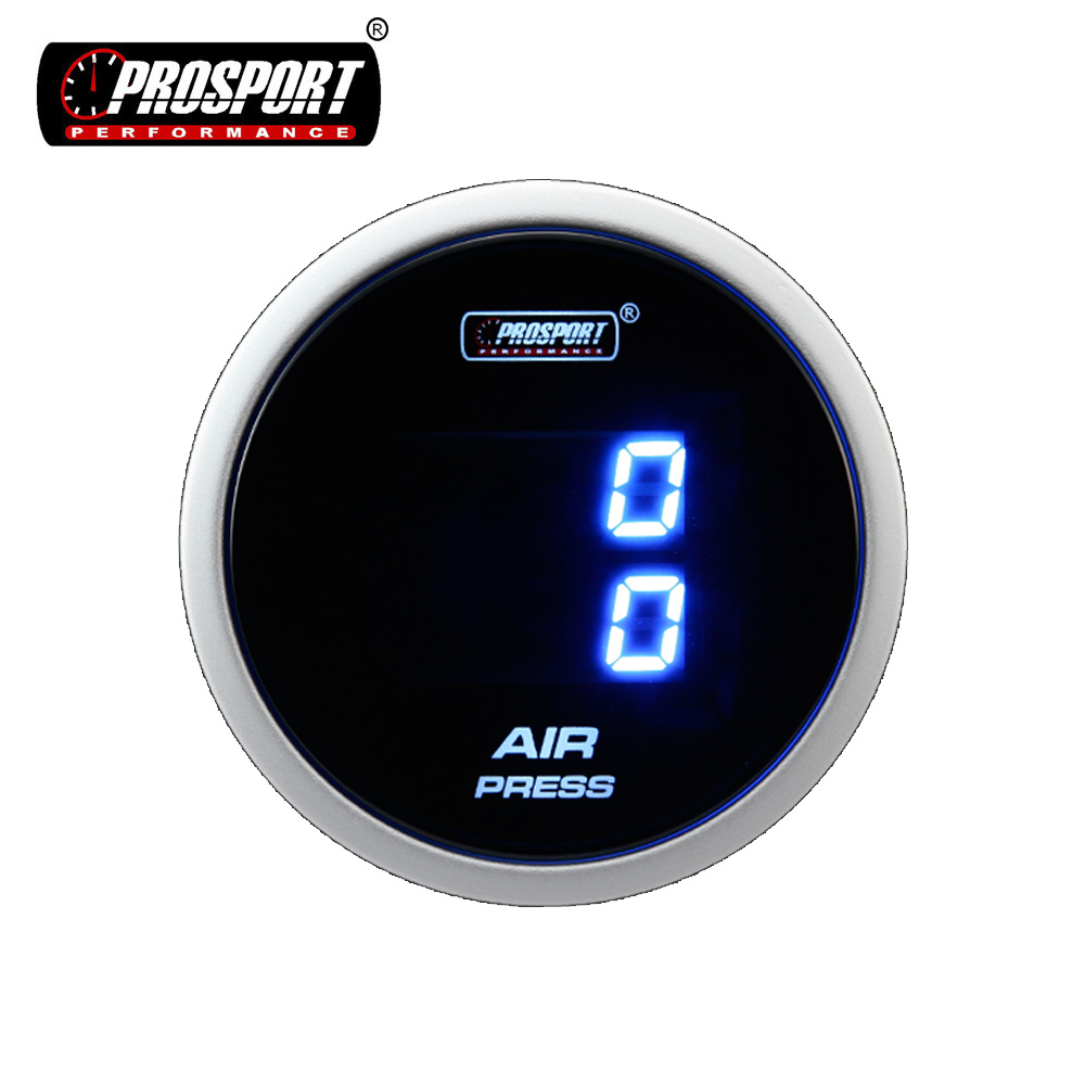 Car Electronics - เกจวัดลมระบบกันสะเทือนแบบดิจิตอล Prosport ขนาด 52 มม. พร้อมเซ็นเซอร์อิเล็กทรอนิกส์
