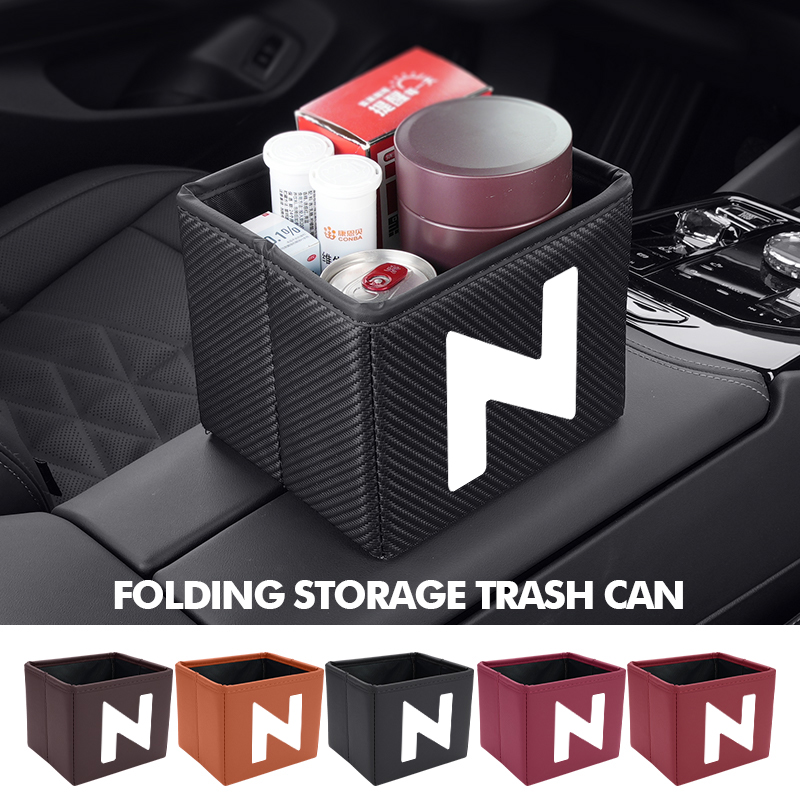 Waterproof Car Trash Can With Lid - ถังขยะในรถยนต์แบบพับได้ ถุงเก็บขยะกันน้ำ สำหรับ Honda Pilot Jazz