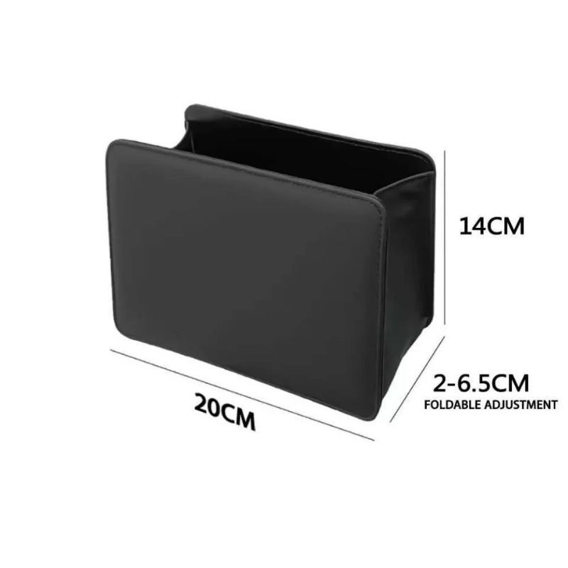 Waterproof Car Trash Can With Lid - ถังขยะในรถยนต์ กล่องเก็บของติดประตู, กระเป๋าแขวนหลังเบาะแบบพับได้, อุปกรณ์จัดระเบียบภายในรถยนต์กันน้ำสำหรับรถเก๋งและรถ SUV