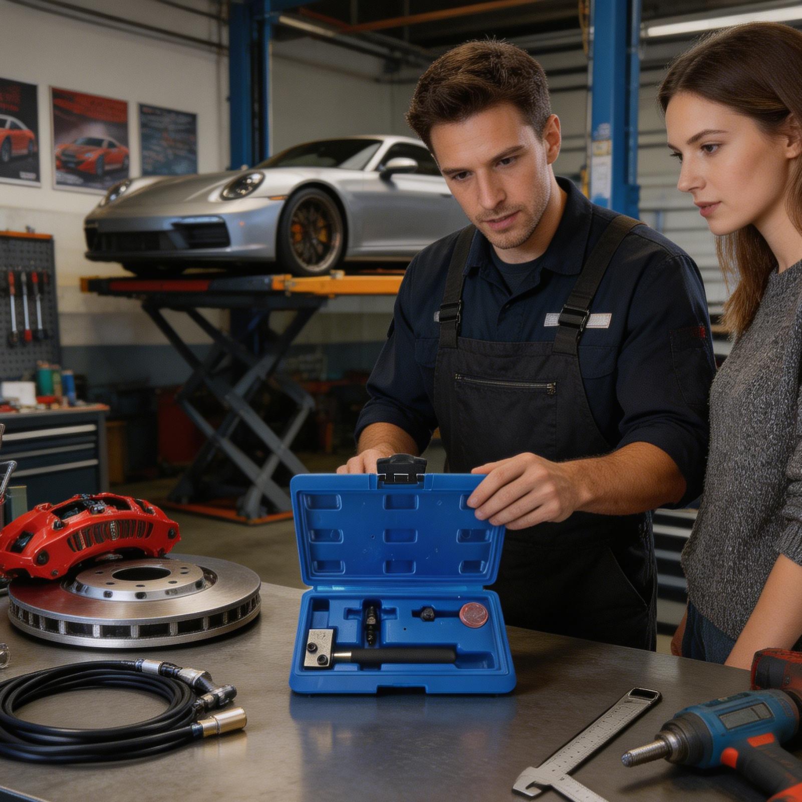 Auto Repair Tools - ชุดซ่อมสายเบรก อุปกรณ์บำรุงรักษารถยนต์แบบพกพา เครื่องมือขยายท่อเบรกสำหรับท่อทองแดง สำหรับการบำรุงรักษารถยนต์