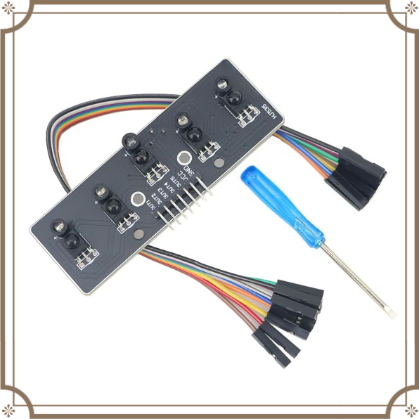 Car Electronics - โมดูลเซ็นเซอร์ติดตามเส้นอินฟราเรดดิจิตอล 5 ช่อง สำหรับรถอัจฉริยะ ตรวจจับเส้นสีดำขาว สำหรับการแข่งขันอิเล็กทรอนิกส์