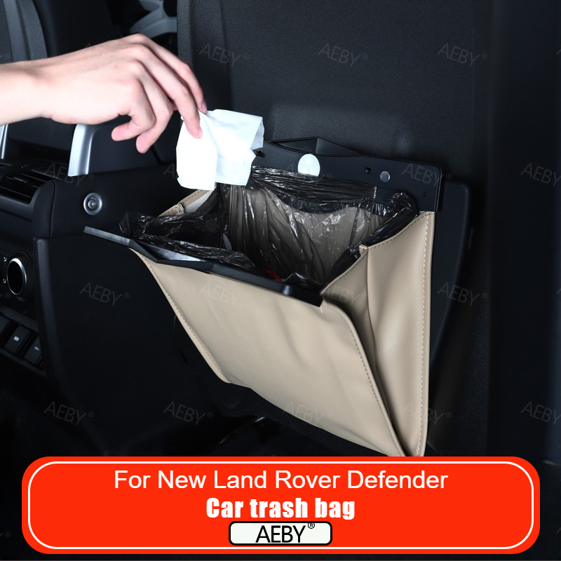 Waterproof Car Trash Can With Lid - สำหรับรถแลนด์โรเวอร์ ดีเฟนเดอร์ 90 110 130 ถุงขยะแขวนหน้าต่างรถยนต์แบบพับได้