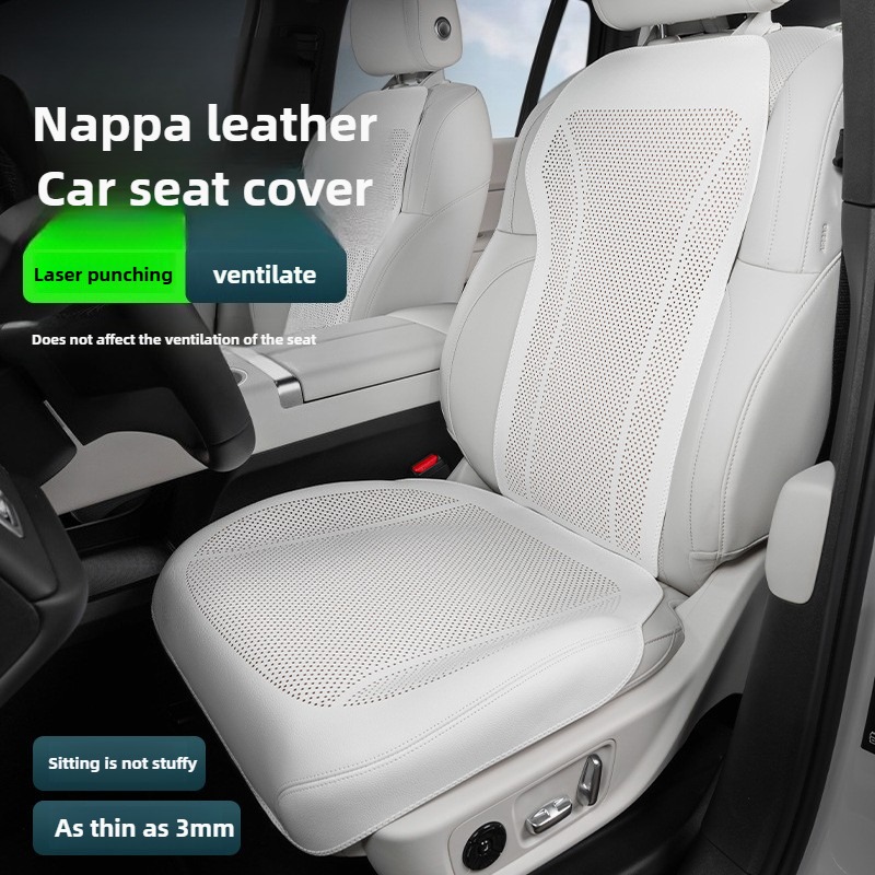 Leather Car Seat Covers Full Set Universal - Breathable Nappa หนังรถที่นั่งครอบคลุมชุด Universal Four Seasons