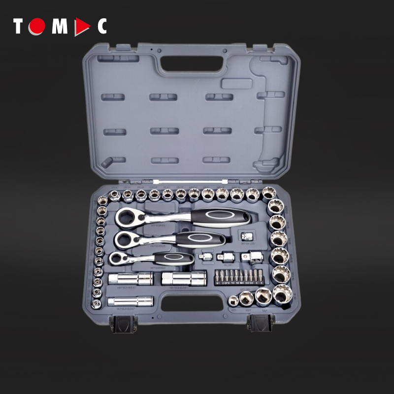 Auto Repair Tools - ชุดเครื่องมือซ็อกเก็ต TOMAC 52 ชิ้น โครเมียมวาเนเดียม ชุดประแจซ็อกเก็ต