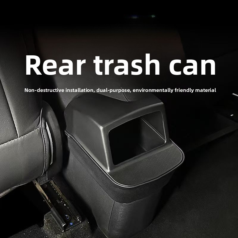 Waterproof Car Trash Can With Lid - กล่องเก็บของซิลิโคนด้านหลังสำหรับ BYD Seagull 2023+ ถังขยะในรถยนต์พร้อมฝาปิด อุปกรณ์ตกแต่งภายในกันน้ำ