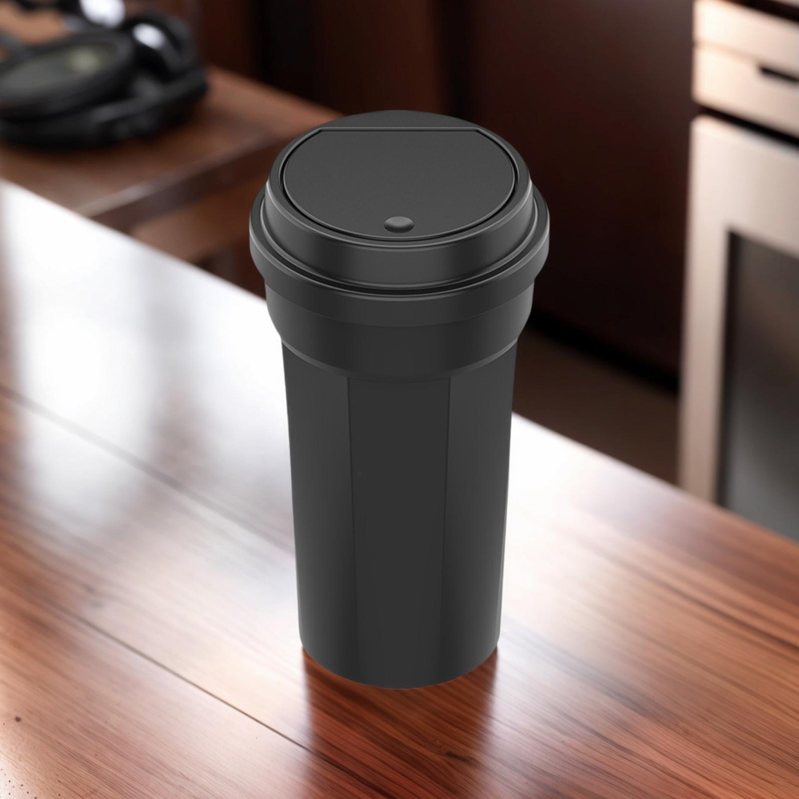 Waterproof Car Trash Can With Lid - ที่ใส่ขยะในรถยนต์แบบมีฝาปิดอเนกประสงค์ กันน้ำ ใช้เป็นที่วางแก้วได้ อุปกรณ์เสริมในรถยนต์สำหรับเบาะหลังรถบรรทุก