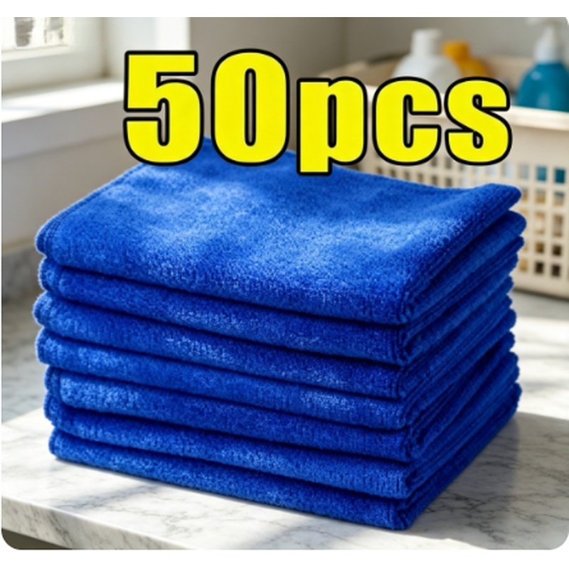 Microfiber Car Drying Towel Super Absorbent - ผ้าไมโครไฟเบอร์ทำความสะอาดแบบใช้ซ้ำได้ ไม่เป็นขุย ดูดซับน้ำได้ดีเยี่ยม สำหรับล้างรถและกระจกหน้าต่าง