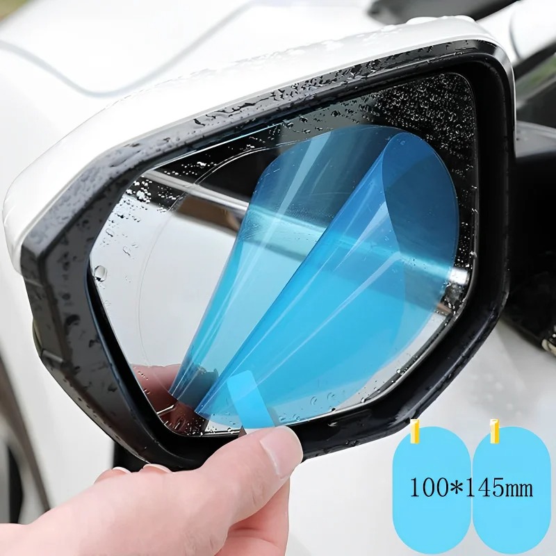 Anti Glare Car Rearview Mirror Film - สติ๊กเกอร์ป้องกันกระจกมองข้างรถยนต์แบบนาโนโค้ทติ้ง, ฟิล์มกันฝน กันน้ำ กันฝ้า กันแสงสะท้อน สำหรับกระจกมองหลังและกระจกข้าง