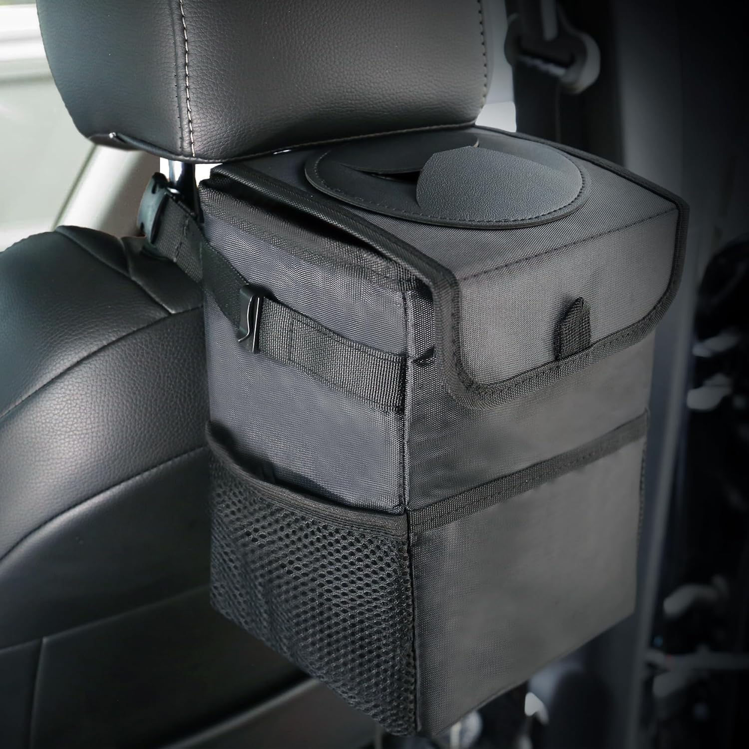 Waterproof Car Trash Can With Lid - ถังขยะในรถยนต์แบบ 3-in-1 พร้อมฝาปิดและถุงเก็บกันน้ํา - ออแกไนเซอร์อเนกประสงค์ป้องกันการรั่วซึมสําหรับรถยนต์ SUV