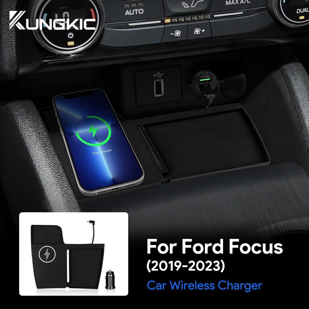 Wireless Car Charger Mount Fast Charging - ที่วางโทรศัพท์มือถือในรถยนต์แบบไร้สาย ชาร์จเร็ว สำหรับ Ford Focus 2019