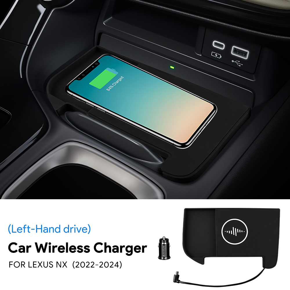 Wireless Car Charger Mount Fast Charging - สำหรับ Lexus NX 2022 2023 2024