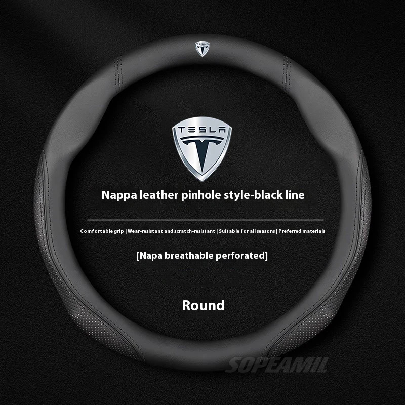 Car Steering Wheel Cover Anti Slip Breathable - Tesla รุ่น 3 รุ่น Y รุ่น