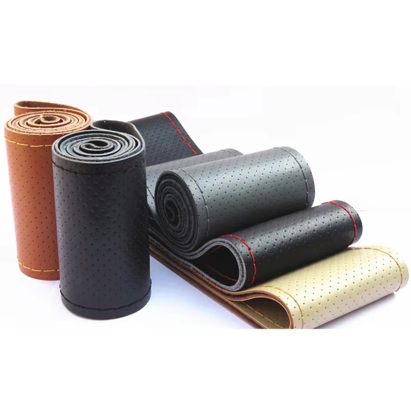 Car Steering Wheel Cover Anti Slip Breathable - ใหม่ 36 38 40 ซม.ของแท้หนังพวงมาลัยรถ Soft