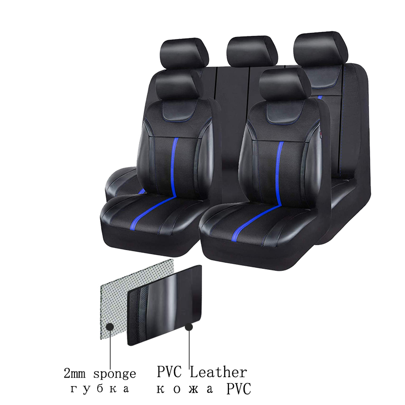 AUTOKING ชุดหุ้มเบาะรถยนต์หนัง - Leather Car Seat Covers Full Set Universal บทวิจารณ์และราคา