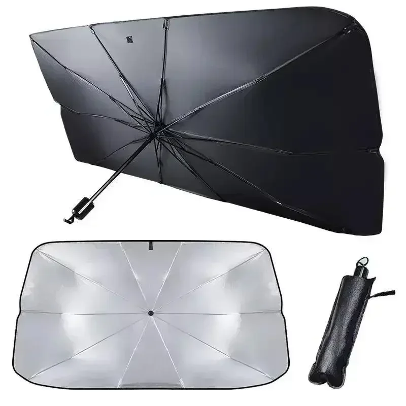 อุปกรณ์บังแดดกระจกรถยนต์แบบพับ - Car Sunshade Windshield Umbrella Foldable บทวิจารณ์และราคา