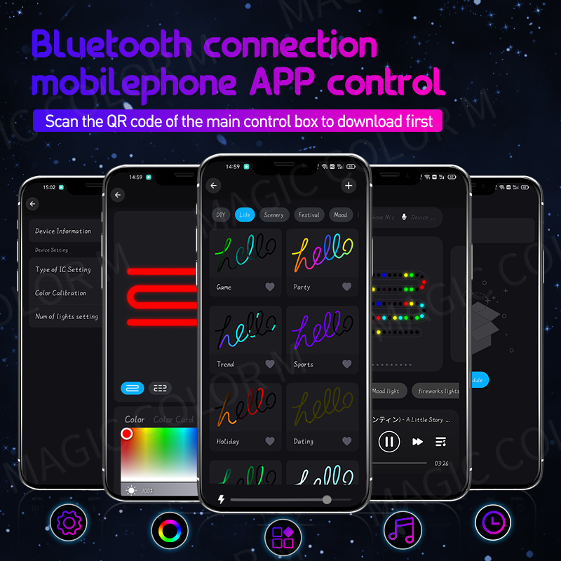 Vegetting 140 ซม.รถ Ambient ไฟ - Led Ambient Interior Car Lights App Control บทวิจารณ์และราคา