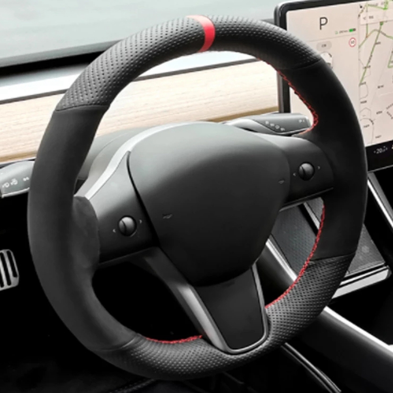 HAND-stitched Anti-SLIP คาร์บอ - Car Steering Wheel Cover Anti Slip Breathable บทวิจารณ์และราคา