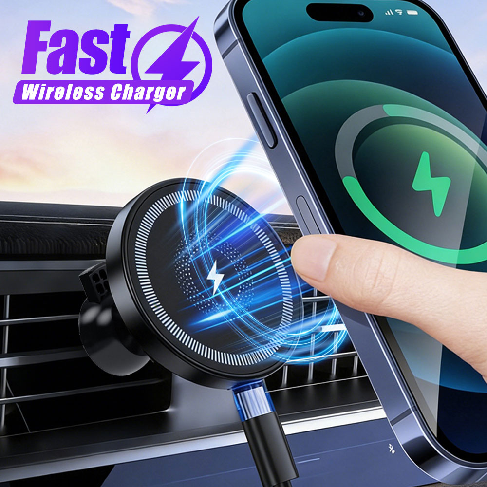 แท่นชาร์จไร้สายแม่เหล็กในรถยนต - Magnetic Phone Holder For Car Vent บทวิจารณ์และราคา