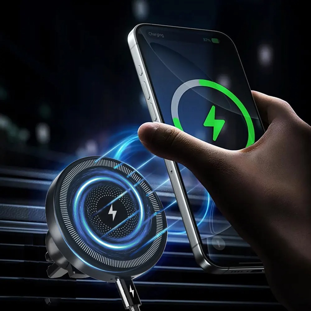 แท่นชาร์จไร้สายแม่เหล็กในรถยนต - Magnetic Phone Holder For Car Vent บทวิจารณ์และราคา