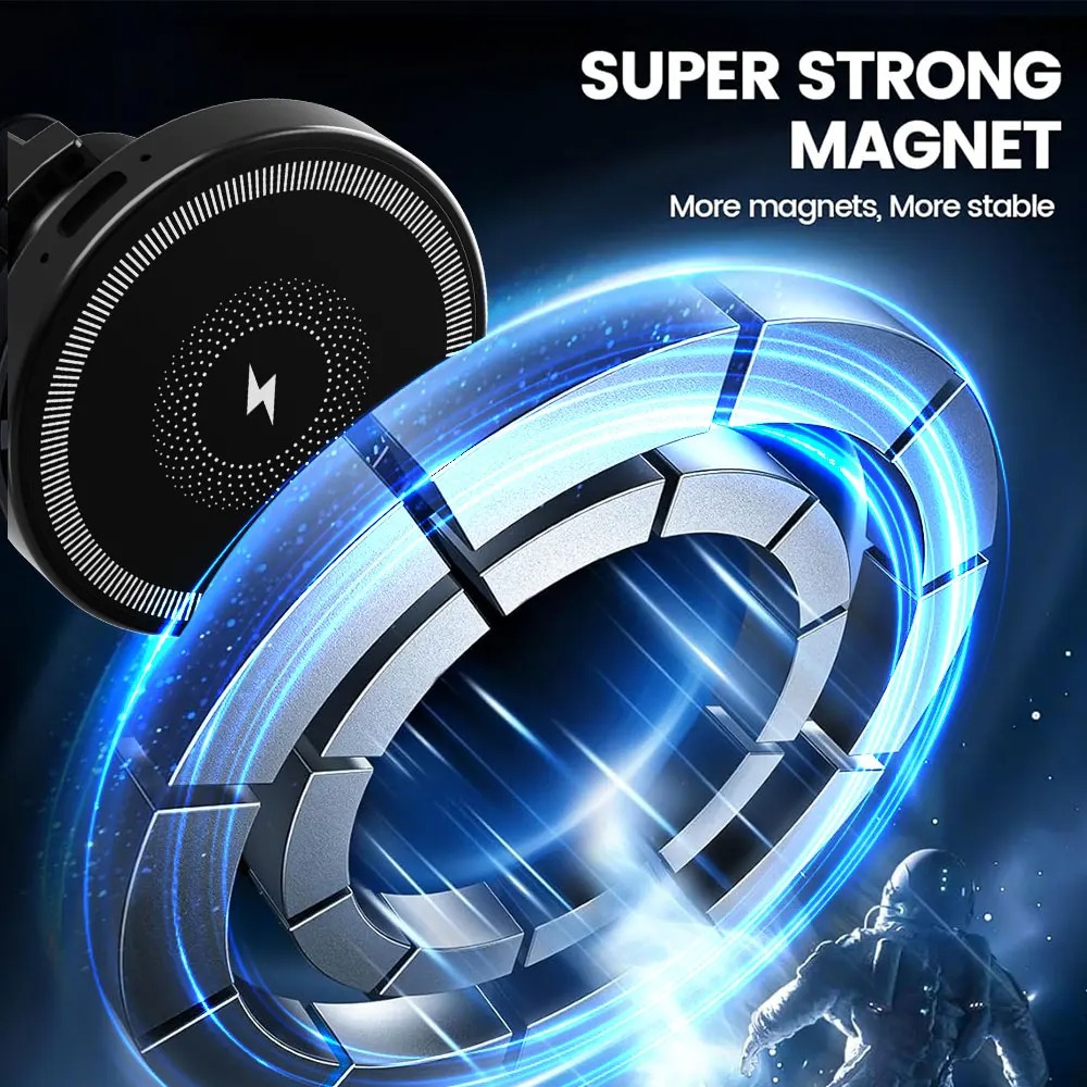แท่นชาร์จไร้สายแม่เหล็กในรถยนต - Magnetic Phone Holder For Car Vent บทวิจารณ์และราคา