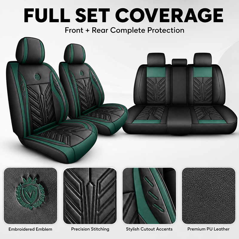 ชุดหุ้มเบาะรถยนต์ 5 ที่นั่ง ระ - Leather Car Seat Covers Full Set Universal บทวิจารณ์และราคา