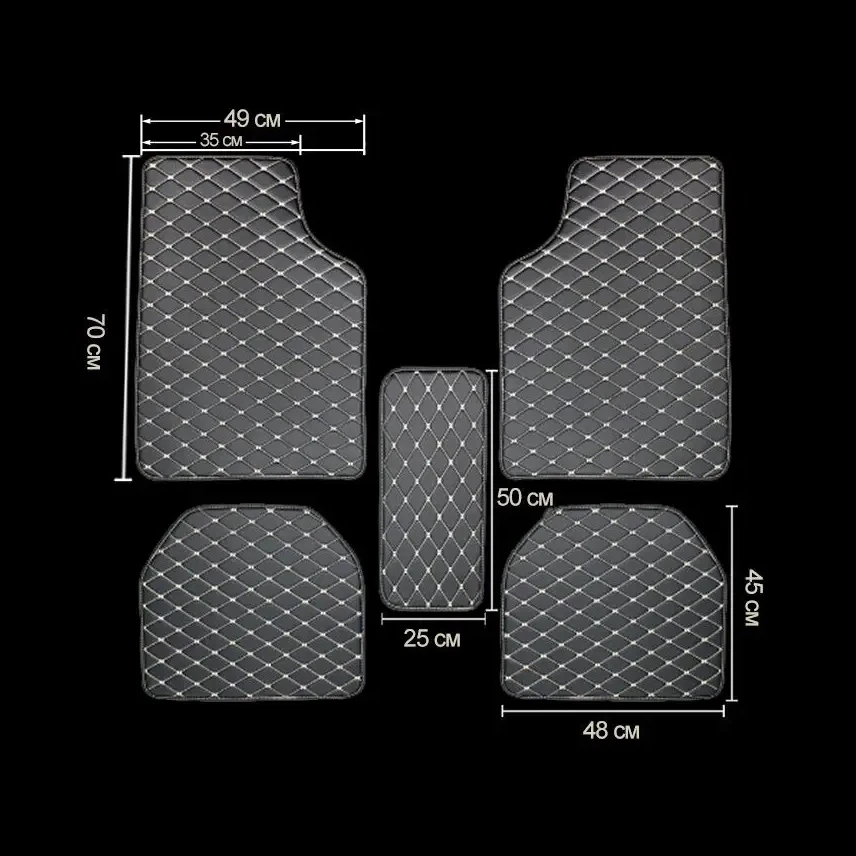 พรมปูพื้นรถยนต์ 5 ชิ้น คุณภาพส - Car Floor Mats Universal Waterproof Leather บทวิจารณ์และราคา