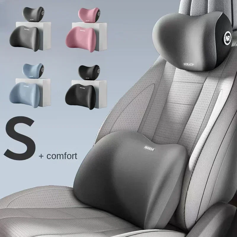 หมอนรองคอในรถยนต์ เมมโมรี่โฟม  - Memory Foam Car Neck Pillow Lumbar Support บทวิจารณ์และราคา