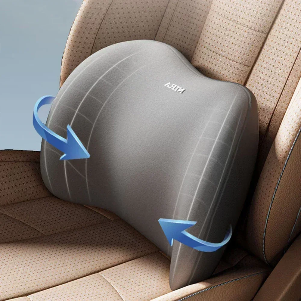 หมอนรองคอในรถยนต์ เมมโมรี่โฟม  - Memory Foam Car Neck Pillow Lumbar Support บทวิจารณ์และราคา