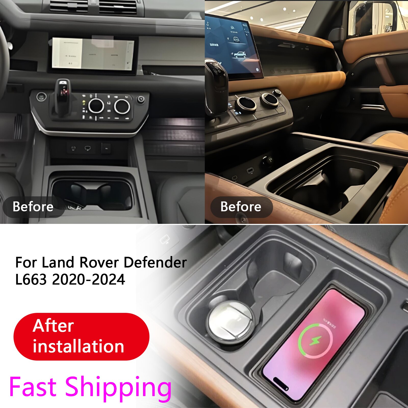 ที่ชาร์จโทรศัพท์มือถือไร้สายใน - Wireless Car Charger Mount Fast Charging บทวิจารณ์และราคา