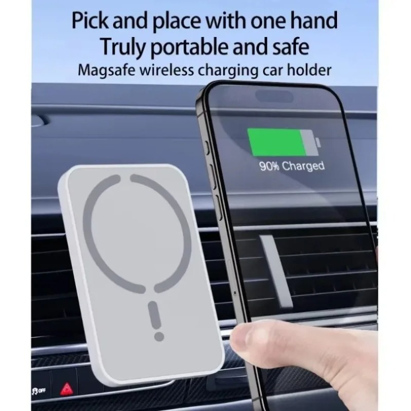 ที่ชาร์จไร้สายในรถยนต์แบบแม่เห - Magnetic Phone Holder For Car Vent บทวิจารณ์และราคา