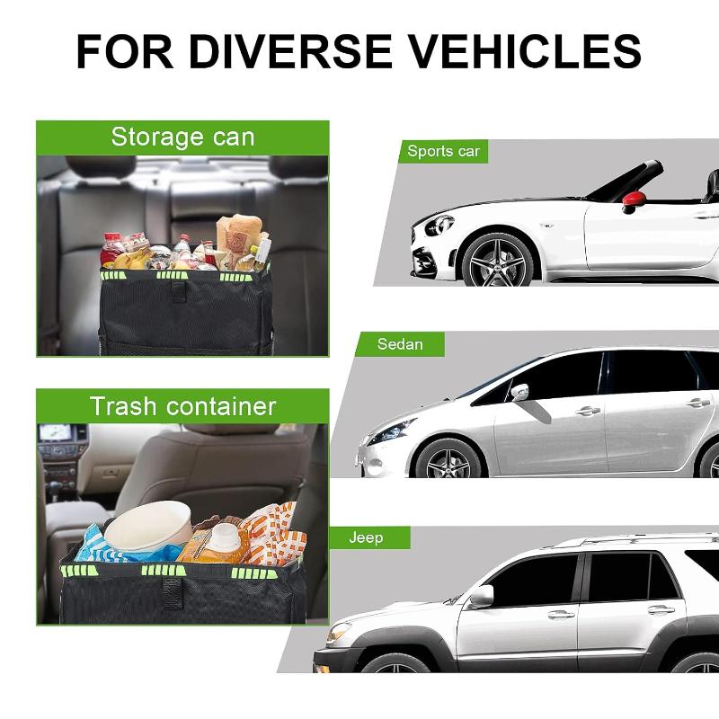ถังขยะในรถยนต์แบบพับได้พร้อมช่ - Waterproof Car Trash Can With Lid บทวิจารณ์และราคา