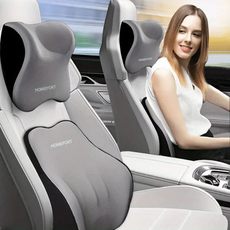 รถหน่วยความจําโฟม Headrest ชุด - Memory Foam Car Neck Pillow Lumbar Support บทวิจารณ์และราคา