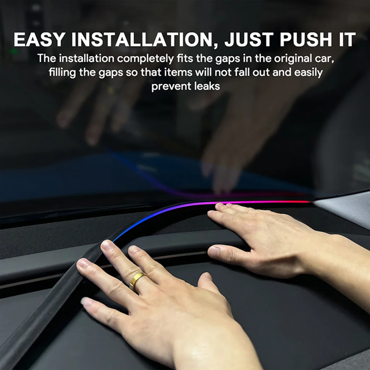 140/150 ซม.LED รถ Ambient Ligh - Led Ambient Interior Car Lights App Control บทวิจารณ์และราคา
