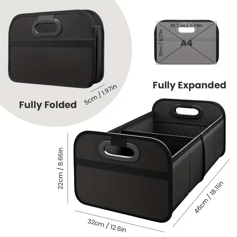 กล่องเก็บของท้ายรถแบบพับได้พร้ - Car Trunk Organizer Foldable Storage Box บทวิจารณ์และราคา
