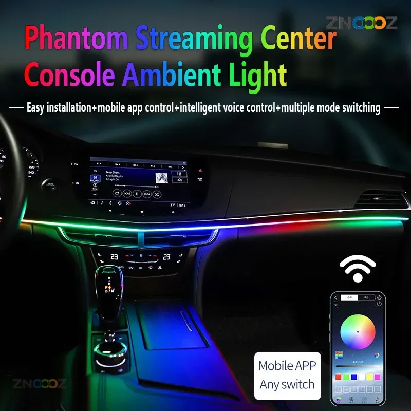 Znoooz ไฟ LED ภายในรถยนต์140ซม - Led Ambient Interior Car Lights App Control บทวิจารณ์และราคา