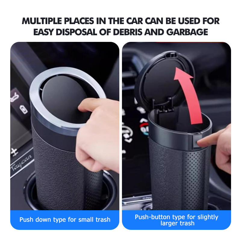 ถังขยะในรถยนต์ กล่องเก็บขยะ AB - Waterproof Car Trash Can With Lid บทวิจารณ์และราคา