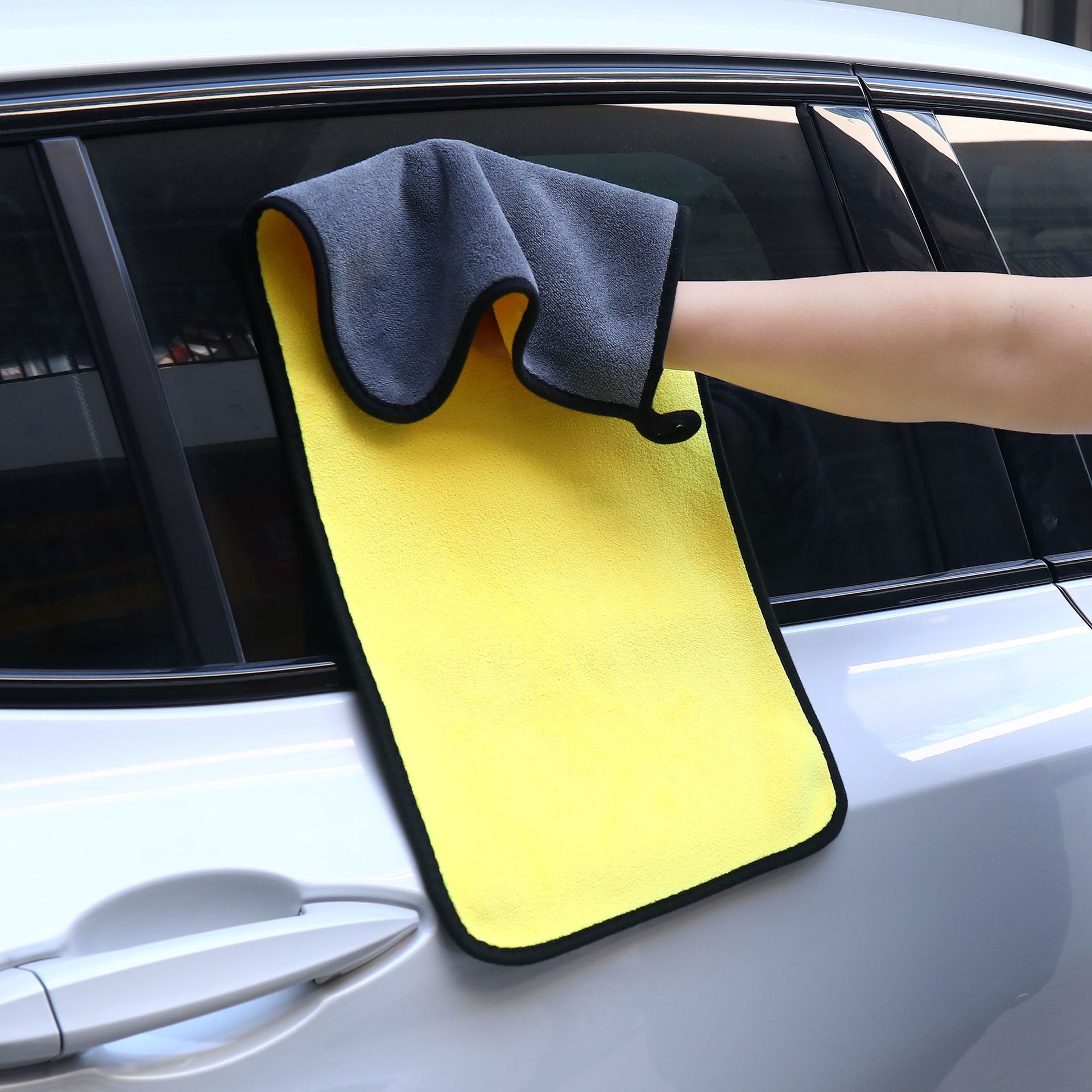 ผ้าเช็ดรถไมโครไฟเบอร์ ผ้าเนื้อ - Microfiber Car Drying Towel Super Absorbent บทวิจารณ์และราคา