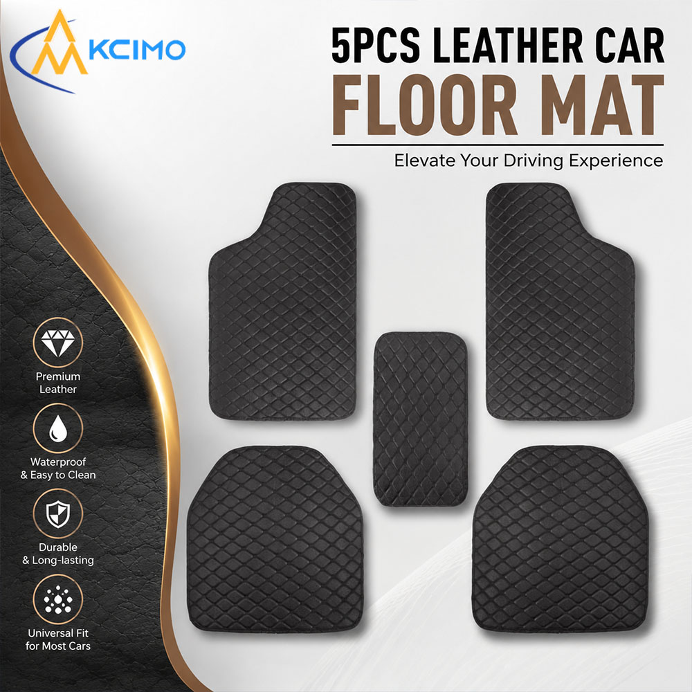 แผ่นรองพื้นรถยนต์หนัง 5 ชิ้น แ - Car Floor Mats Universal Waterproof Leather บทวิจารณ์และราคา