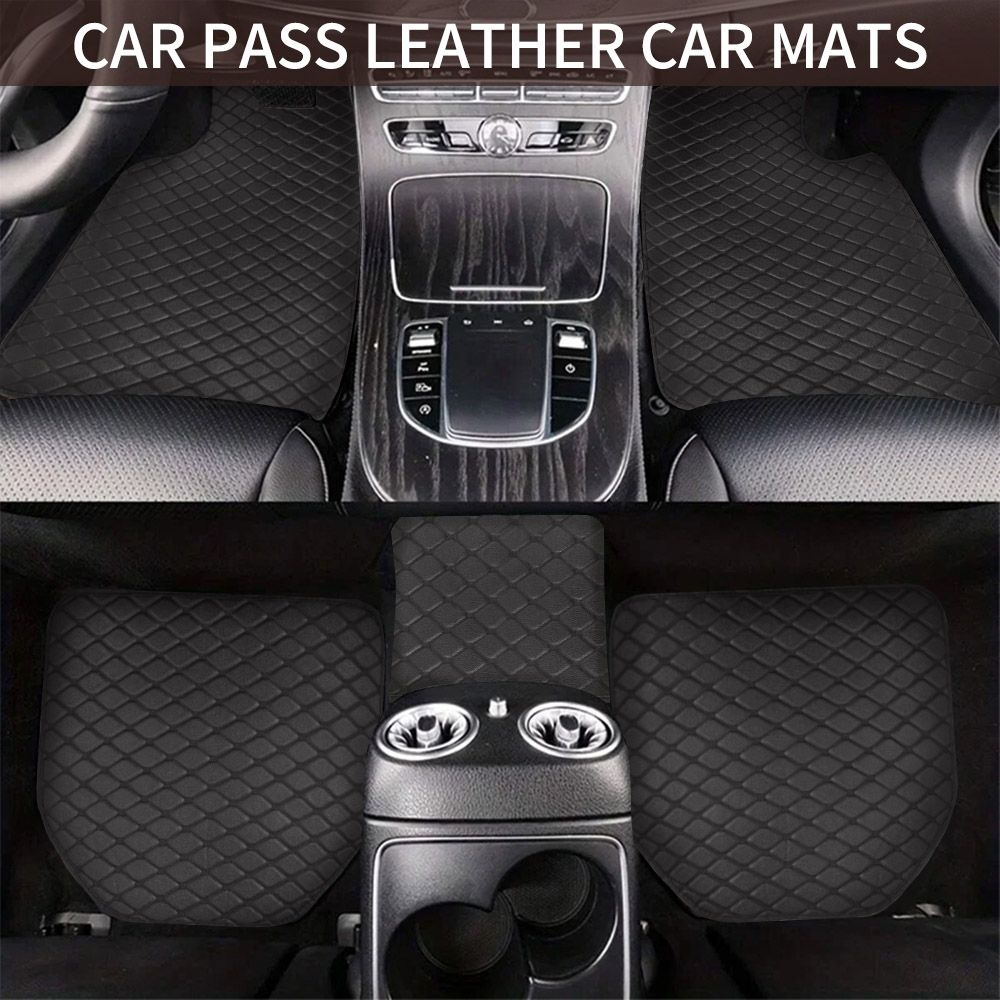 แผ่นรองพื้นรถยนต์หนัง 5 ชิ้น แ - Car Floor Mats Universal Waterproof Leather บทวิจารณ์และราคา