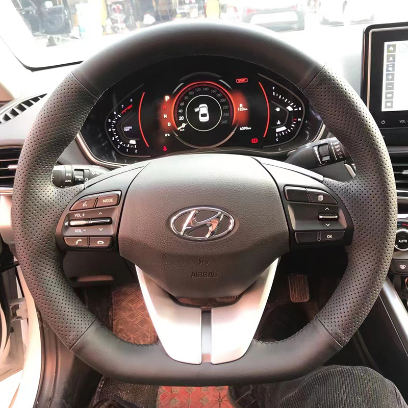 สำหรับฮุนได เอลันตร้า 4 ปี 201 - Car Steering Wheel Cover Anti Slip Breathable บทวิจารณ์และราคา