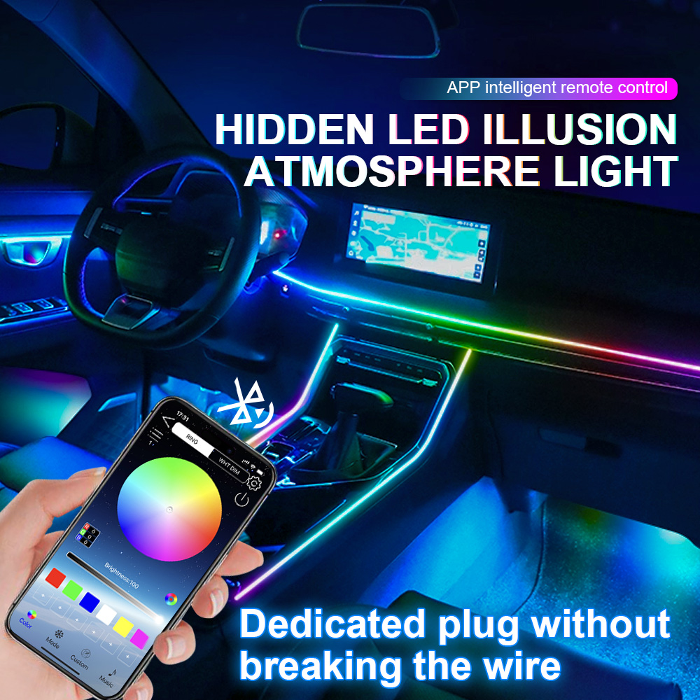 ไฟตกแต่งภายในรถยนต์ 6/10/14/18 - Led Ambient Interior Car Lights App Control บทวิจารณ์และราคา