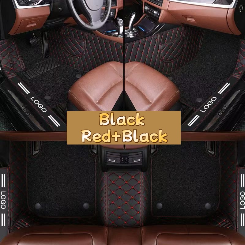 แผ่นรองพื้นรถยนต์หนัง PVC คุณภ - Car Floor Mats Universal Waterproof Leather บทวิจารณ์และราคา