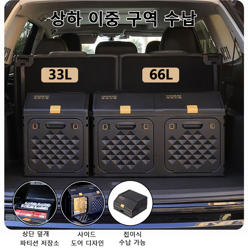 กล่องเก็บของท้ายรถแบบลาดเอียงร - Car Trunk Organizer Foldable Storage Box บทวิจารณ์และราคา