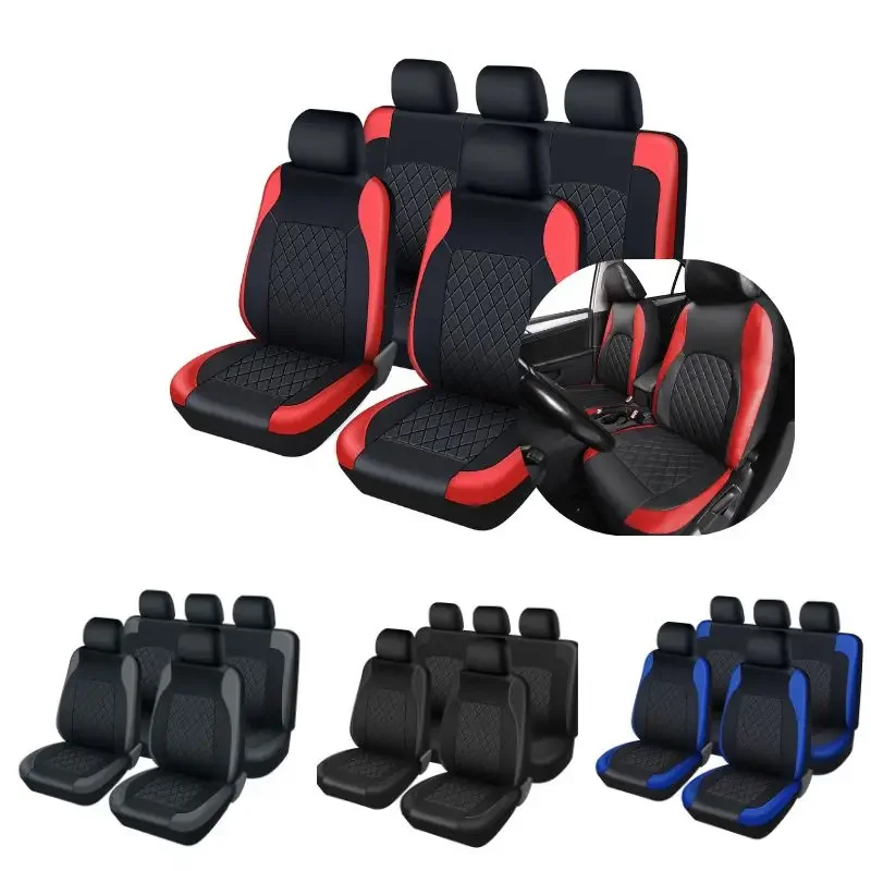 ชุดหุ้มเบาะรถยนต์หนังเทียมแบบส - Leather Car Seat Covers Full Set Universal บทวิจารณ์และราคา